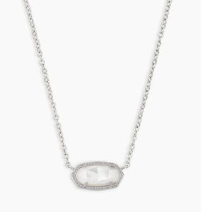 NWOT Ivory Mother of Pearl Druzy Kendra Scott Silver Choker